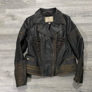 Women’s Willson leather vintage retro collection biker leather jacket